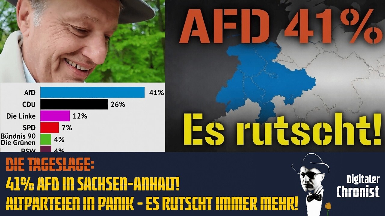 Die Tageslage: 41% AfD in Sachsen-Anhalt! Altparteien in Panik – es ...